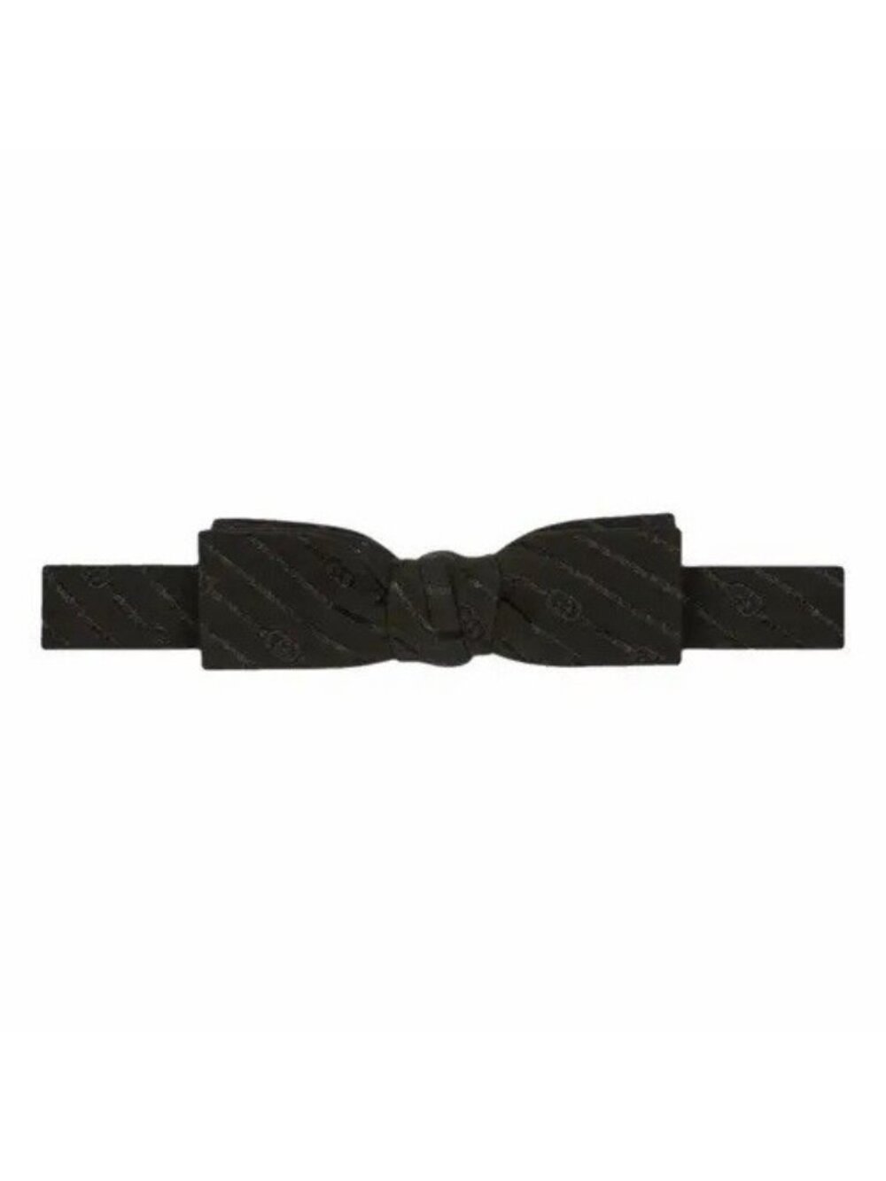 NWT GUCCI Bowtie Bow Tie Black GG Silk 100% Authentic